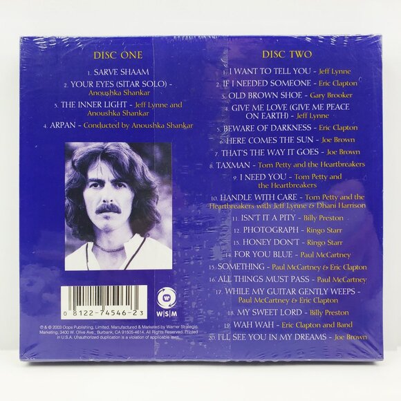 Concert For George (Harrison of Beatles) 2 Disc CD Set 2003 Sealed - Picture 3 of 10